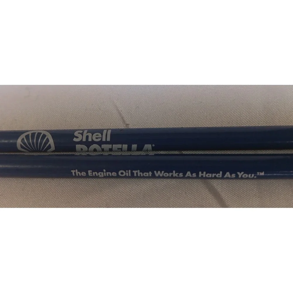 Shell Rotella Advertising Pencils 18 Wood Unsharpened Blue White‎ READ